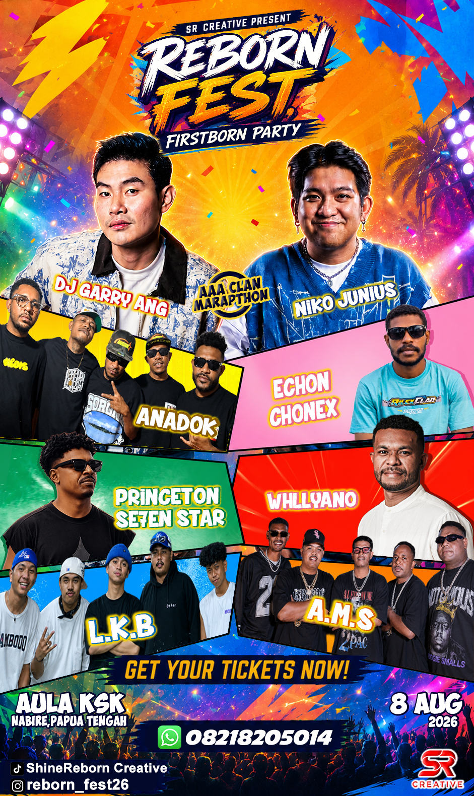 Poster REBORN FEST — Firstborn Party